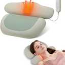 Neck Massager with Heat, Cordless Rechargeable Neck Traction Massage Pillow with Air Compression, FSA Eligible,Neck Stretcher Pillow, Digital Display Remote, Ergonomic Cervical Support for Home Office