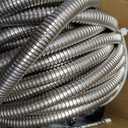 100ft Garden Hose, Heavy Duty Metal Water Hose 100 ft with 10 Function Nozzle, Flexible No-Kink, Pet-Proof & Puncture-Proof Stainless Steel Outdoor Hose for Yard