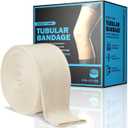EVERLIT Elasticated Tubular Support Bandage | Stockinette Tubing for Large Arm, Knees, Legs | Light to Moderate Compression Bandage Roll for Tissue Support (Size F | 4" x 11 yd)
