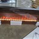 48 inches Electric Fireplace Inserts, Recessed and Wall Mounted Fireplace Heater, Linear Fireplace w/Thermostat, Remote & Touch Screen, Multicolor Flame, Timer, Log & Crystal, 750W/1500W (Black)