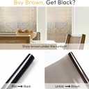 rabbitgoo Window Privacy Film Stained Glass Window Film, Mosaic Rainbow Decorative Glass Cling, Removable Static Cling Tint, Non-Adhesive Privacy Covering for Home, Brown, 35.4 x 118.1 inches