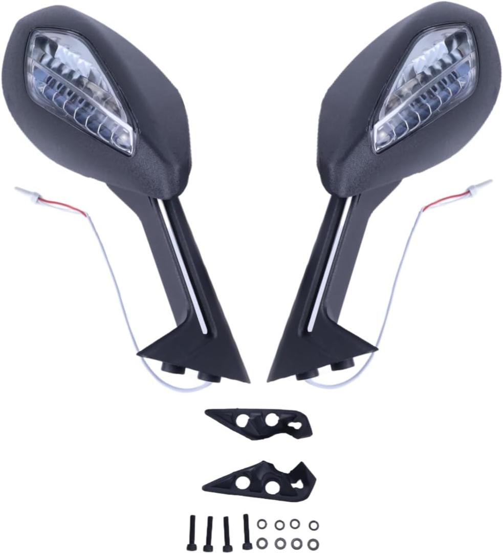 1 Pair Turn Signals Light Rearview Mirrors Compatible with Ducati 959 Panigale 2016-2020 Compatible with Ducati 1299 Panigale 2015-2019