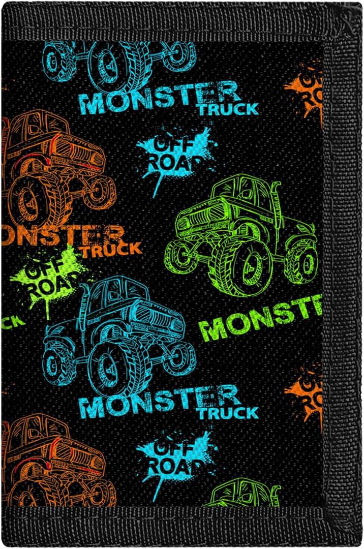 Leyeve Kids Wallets for Boys Girls Teen,Cheap RFID Trifold wallet for 4-18 Ages,Toddler/Youth Wallet for kids with Zipper Coin Pocket,Novelty Wallet for kids Birthday/Christmas Gift-Truck-Black