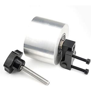 Belt Grinder Adjustable Driving Wheel, 68 * 50mm Belt Grinder Deviation Adjustment Fully Aluminum Active wheel With Two Bearings for Belt Grinder Machine Woodworking 1000 RPM/min