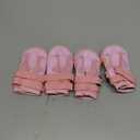 XSY&G Dog Boots,Waterproof Dog Shoes,Dog Booties with Reflective Strips Rugged Anti-Slip Sole and Skid-Proof,Outdoor Dog Shoes for Medium Large Dogs 4Pcs Pink-Size 5 (Size 5:2.7''x2.2'')(L*W) for 41-60 lbs)