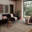 Loloi Amber Lewis Molly Collection MOL-04 Navy/Blush 9'-6" x 13'-6" Low Pile Area Rug
