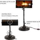 Banker's Lamp - Mission-Style LED Table or Desk Light with Amber Mica Shade and Bulb - Classic Vintage-Look Accent Decor by Lavish Home (Black)