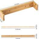 12 Inch Wooden Easel Paper Roll Holder Wall Mount Kraft Paper Roll Holder Brown Paper Roll Butcher Paper Dispenser for Kitchen DIY Office School Business Grocery Lists Art Projects NO Paper