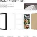 DUENPY 8x16 Collage Picture Frame, 5x7 Collage Picture Frame Displays Three 5x7 inch Photos, or 8x16 (Without Mat) for Available Horizontal Wall Mounting Display and Vertical, Black