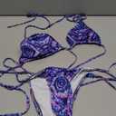 Bikini Set for Women Two Piece Swimsuits V Neck Halter String Triangle Bathing Suits F