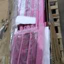 VECELO Metal Loft Bed Twin Size, Heavy Duty Bedframe with Removable Ladder and Safety Guardrail, Space-Saving, Noise Free, No Box Spring Needed, Light Pink