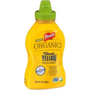 French's True Organics Classic Yellow Mustard, 12 oz (EXP 07/26/27)