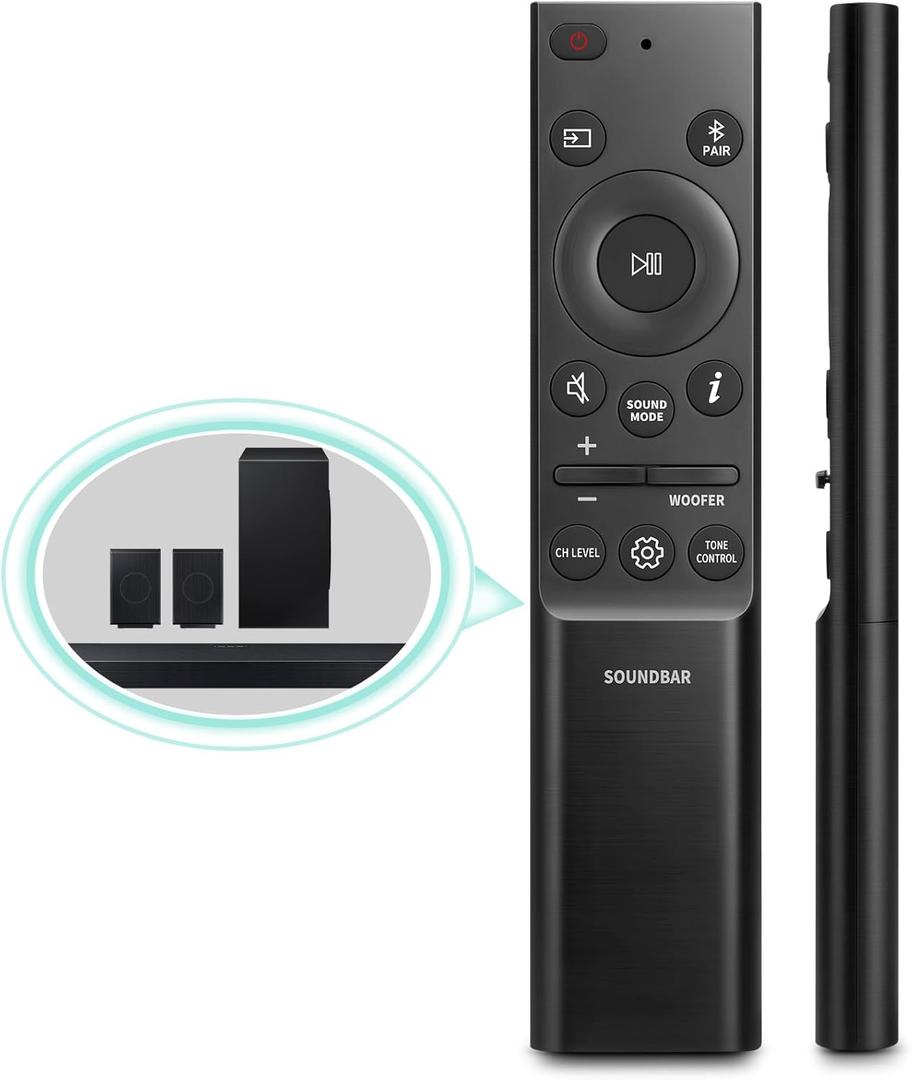 Sound-bar-Remote-for-Samsung Soundbar Speaker System, Replacement Surround Sound Remote Control for Samsung Audio Home Theater