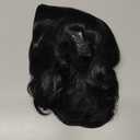 ANOGOL Hair Cap+Short Black Curly Wigs with Middle Part for Women Synthetic Wig Black Anime Wigs Princess Cosplay Wig for Halloween Party Christmas Costume (1 Count (Pack of 1))