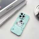 for iPhone 14 Clear Cute Case, Cool Cartoon Astronaut Space Planet Moon Design Stylish TPU Bumper Shockproof Anti-Slip Protector Fashion Creative Case (Green Rocket, iPhone 14)