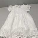 Niyage Toddler Girls Elegant Lace Pom Pom Flutter Sleeve Party Princess Dress White 3T