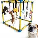 Puppy Play Gym, Puppy Enrichment Toys to Keep Them Busy, 9 Detachable/Replaceable Hanging Puppy Toys, Dog Toys for Fun & Exercise