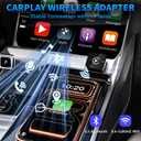 2 in 1 Wireless CarPlay and Android Auto Adapter for iPhone, Plug&Play Mini USB/USB C Car Play Adapter Fast and Stable Connection,No Delay Convert Wired to Wireless CarPlay for iPhone 8+/Android 11.0+