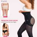 Gotoly Shapewear Tummy Control High Waisted Butt Lifting Shapewear Body Shaper Capri Shapewear Shorts Thigh Slimmer (Black, XXXL)