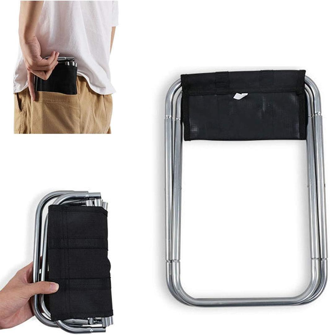 Portable Folding Stool, Tiny Lightweight Camping Stool Chair with Carry Bag for Adults Outdoor Camping Fishing Hiking Gardening Beach Collapsible Stool Pocket Seat