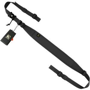 KRYDEX Tactical 2 Point Sling Rifle Sling Wide Shoulder Padded Strap,Length Adjustable (Black)