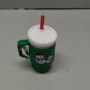 Infantino My 1st Tumbler Christmas Edition, Silicone Sippy Cup with Straw & Handle, Spill-Resistant Baby Cup for On-The-Go, BPA-Free Transition Cup, Snowman (9 Ounces, Green)