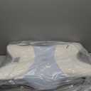 Cervical Pillow for Neck and Shoulder Pain Relief - Ergonomic Neck Pillow for Sleeping, Contour Memory Foam Pillows Side Sleeper Pillow for Neck Support, Bed Pillow for Side Back Stomach Sleepers (White & Blue)