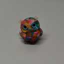 Hand-Carved Natural Crystal Owl Statue Reiki Healing Gemstone Animal Figurines Home Office Car Decoration The Best Gifts 2.4 inches (Multicolor)