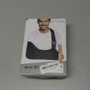 KONSEDIK Arm Shoulder Sling for Men and Women,Porous comfort Medical Sling with Pocket Shoulder Pad for Rotator Cuff Injury,Support for Arm,Wrist, Elbow,Clavicle Fracture Post-Surgery(Black,Large)