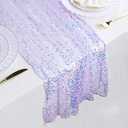 ALEXPRE 6 Pcs Iridescent Sequin Table Runner 12 x 72 Inch Mermaid Table Runner Glitter Mermaid Party Decorations for Wedding Party Birthday Baby Shower Ceremony Decor (Purple) Pack of 2