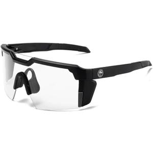 Sports Sunglasses with Mirrored Lens, UV Protection (Black)
