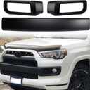 3Pcs Front Bumper Grille Protector for Toyota 4Runner Limited 2016-2024 Matte Black Front Bumper Protector (Only fit Limited)