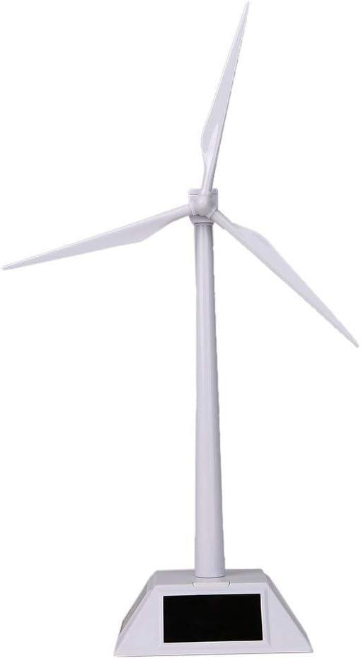 HUAWELL Desktop Wind Turbine Model Solar Powered Windmills ABS Plastics White for Education or Fun