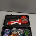 Battling Tops Box Set, Burst Gyro Toys 12 Spinning Tops + 2 Launchers + Stickers Combat Battling Game with Portable Box Gift for Kids Children Boys