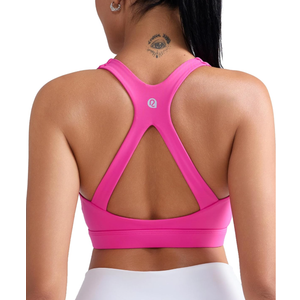 RUNNING GIRL Sports Bras for Women Medium Support V Neck Molded Cup Sports Bras with Sewn in Pads Racerback Running Bra
XL