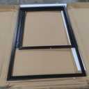 FDW | Dining Table for 4-6 People | Black | 47 Inch Rectangular Glass Kitchen Table | Space-Saving and Modern Design | for Dining Room, Easy to Assemble