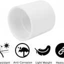 2Pack 3" PVC Pipe Coupling Adapter Pipe Fittings (Sx S) Contractor Pack Schedule 40 Heavy Duty 3 Inch PVC Slip Socket Connectors for DIY Shelf Garden Support Structure, White