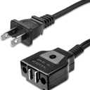 028372 Deep Fryer Breakaway Power Cord for Waring DF175 DF250 DF280 TF200 Deep Fryer Cord Replacement - Deep Fryer Cord - Deep Fryer Parts & Accessories (Interface Size:1.6 * 0.7 Inch)