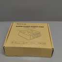 JACKYLED Alarm Clock with 4 USB Chargers Power Strip 3 Outlets 1700J Surge Protector Nightstand Dimmable Digital Clock with Dual Alarm and Snooze Function for Bedroom, Full Screen LED Display (Black)