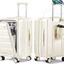 ISLAND ELEPHANT 20IN Expandable Carry On Luggage-Milky White