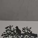 NBEADS Cat and Tree Metal Wall Art Decor, 5.8x11.8 Inch Black Wall Hanging Decor Silhouette Wall Art for Home Bedroom Living Room Bathroom Kitchen Office Garden Hotel Wall Decoration
