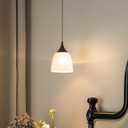 4 Pack White Frosted Glass Shade Replacements, Bell Shaped Glass Shade Covers for Ceiling Fan Light Fixture, 4.92"High, 4.72"Diameter, 1.65 "Fitter, High Transmittance Globe Lampshades