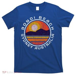 Bondi Beach Retro Shaken T-Shirt Blue, Size XL