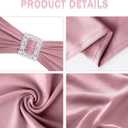 Joccun 120 PCS Spandex Chair Sashes Bows Stretch Chair Cover Band with Buckle Slider Universal Elastic Chair Ties for Wedding Banquet Party Event Decoration (Dusty Pink)