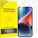 JETech Screen Protector for iPhone 14 Plus 6.7-Inch, Tempered Glass Film, 3-Pack