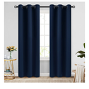 COSVIYA Blackout Curtains & Drapes Room Darkening Navy Blue Curtains 84 inch Length 2 Panels,Grommet Polyester Light Blocking Insulated Thermal Window Curtain for Bedroom/Living Room,42x84 inches