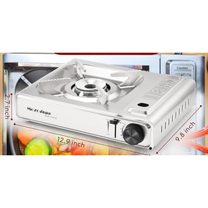 Camping Stove with Carrying Case, 10500 BTU Portable Butane Gas Stove, Automatic Ignition Single Burner Gas Stove for Outdoor Cooking, Camping, Picnics, Hiking, Fishing, BBQ