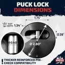 Vehiclex Keyed-Alike Puck Lock Set – Hidden-Shackle Security with Steel Pin – Weather-Resistant Aluminum Body & Brass Core – for Trailers, Sheds & Gates – 3 Pack, Black