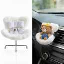 Accessories for 10-17cm Dolls, Doll Car Seat with Clip onto Car Air Vent, Includes Seat Leg for Desktop Display (White)