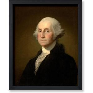 Poster Master Vintage George Washington Poster - George Washington Portrait Print - President Of The United States Art - Gift for Men & Women - Decor for Office or Library - 11x14 UNFRAMED Wall Art (Style-07)